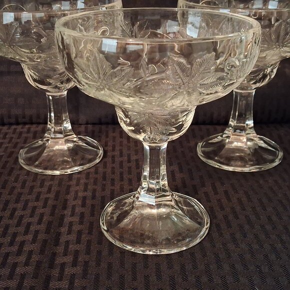 3 ea Princess House Fantasia Margarita Glasses - Picture 2 of 10